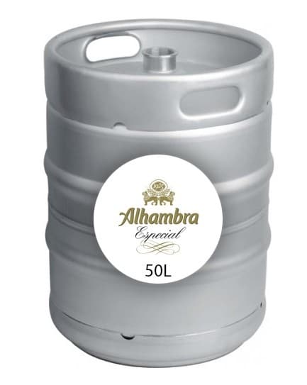 Barril de 50L de cerveza Alhambra