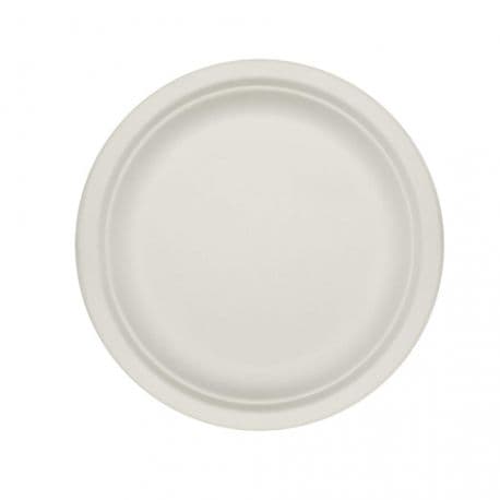 Platos de caña de azúcar BIODEGRADABLES tamaño 26cms (50 udes)